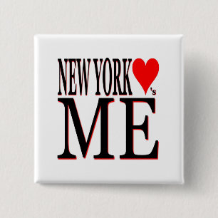 New York Loves Me 15 Cm Square Badge