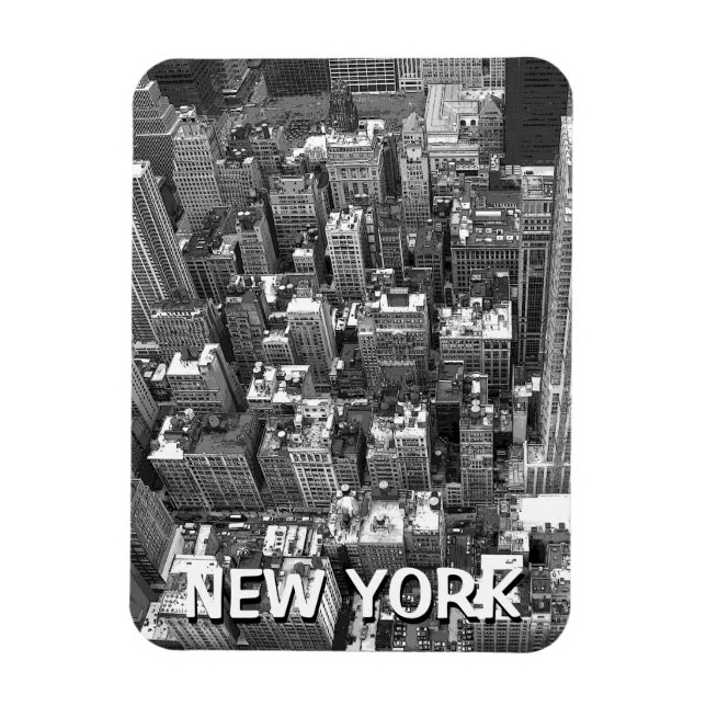 New York Magnet NY City Lights New York Souvenir (Vertical)