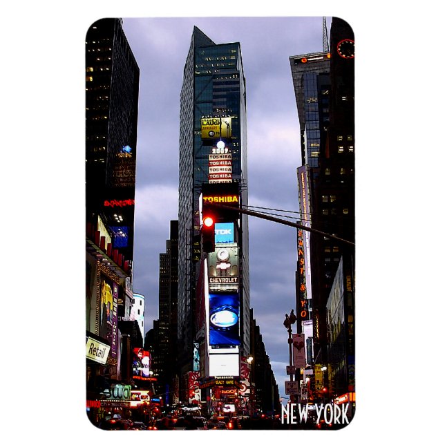 New York Magnet NY City Time Square NY Souvenir (Vertical)