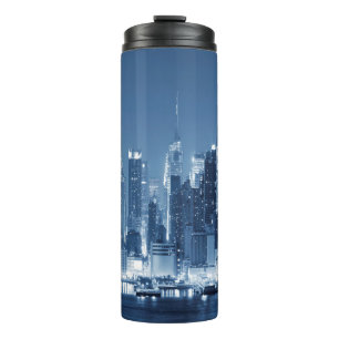 New-York Manhattan City Night Skyline Thermal Tumbler