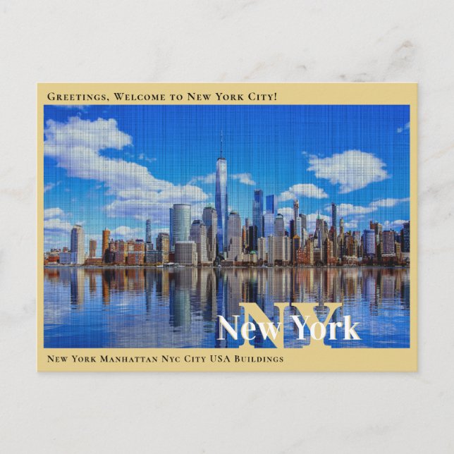  New York Manhattan NYC City USA Buildings  Postcard (Front)