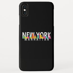 New York Manhattan skyline with palms iPhone XS Max Case