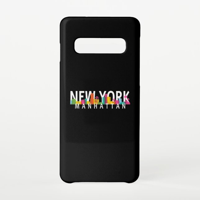 New York Manhattan skyline with palms Samsung Galaxy Case (Back)