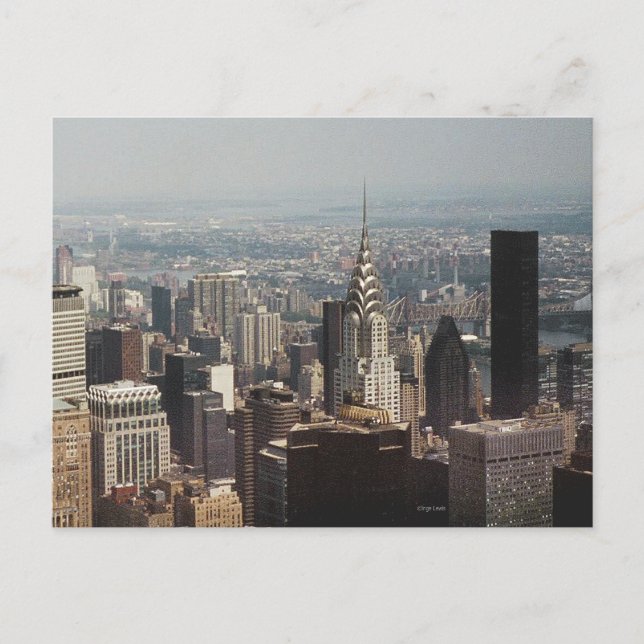 New York, Manhattan with Chrysler Building Postcard