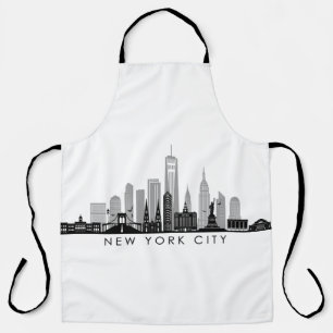NEW YORK Manhatten USA City Skyline Silhouette Apron