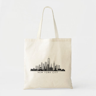 NEW YORK Manhatten USA City Skyline Silhouette Tote Bag