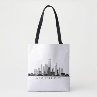 NEW YORK Manhatten USA City Skyline Silhouette Tote Bag