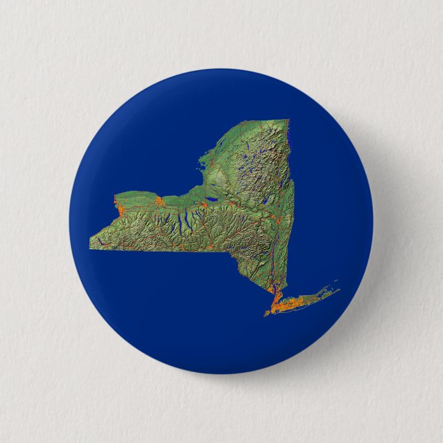 New York Map Button (Front)