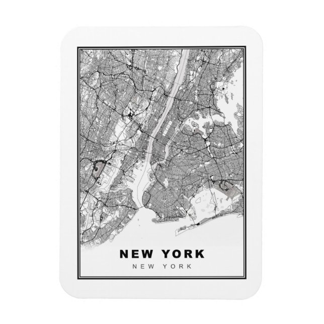 New York Map Magnet (Vertical)