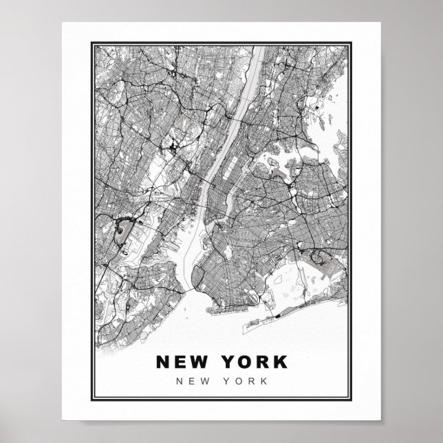 New York Map Poster (Front)
