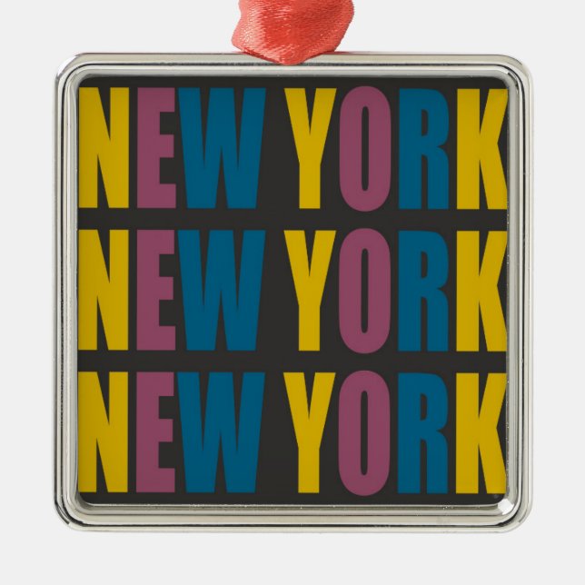 New York Metal Ornament (Front)