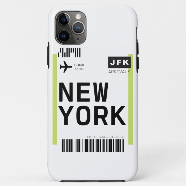 New York Mini Boarding Pass Case-Mate iPhone Case (Back)