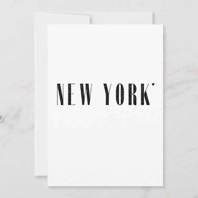 New York - minimalistic typography card (Front)