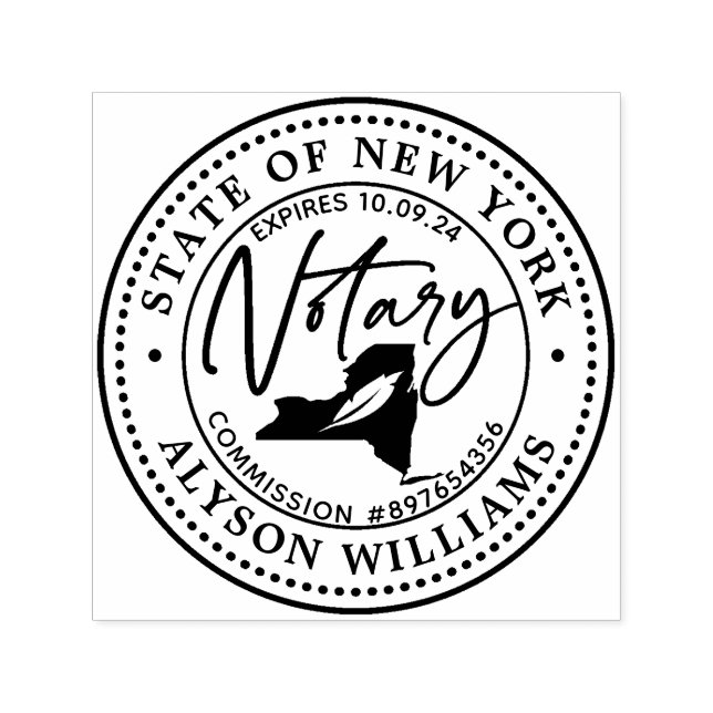New York Modern Notary Public  Self-inking Stamp (Design)