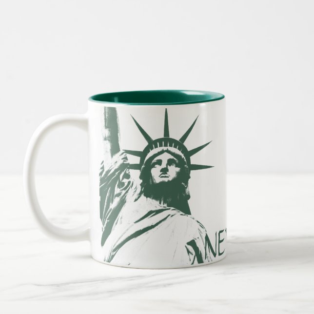 New York Mug New York Statue of Liberty Coffee Cup (Left)