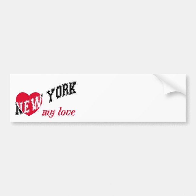 New York my love Bumper Sticker (Front)