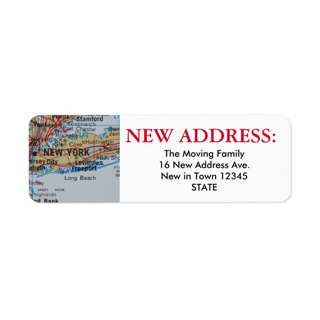 New York New Address Label (Front)