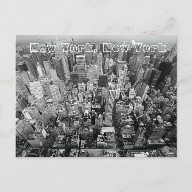 New York, New York Aerial View Postcard (Front)