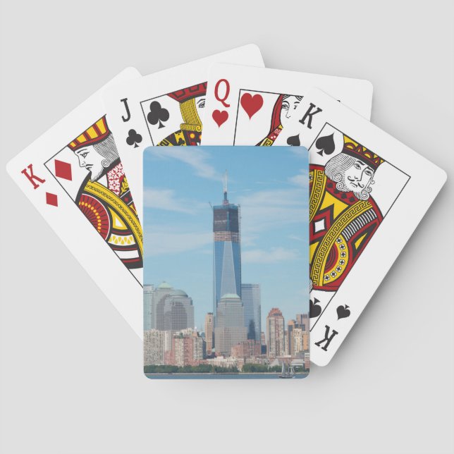 New York, New York. Manhattan City Skyline Playing Cards (Back)