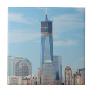 New York, New York. Manhattan City Skyline Tile
