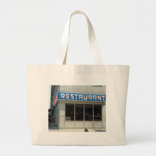 New York, New York Restaurant Diner Large Tote Bag