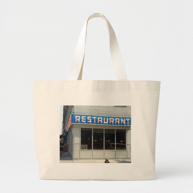 New York, New York Restaurant Diner Large Tote Bag (Front)