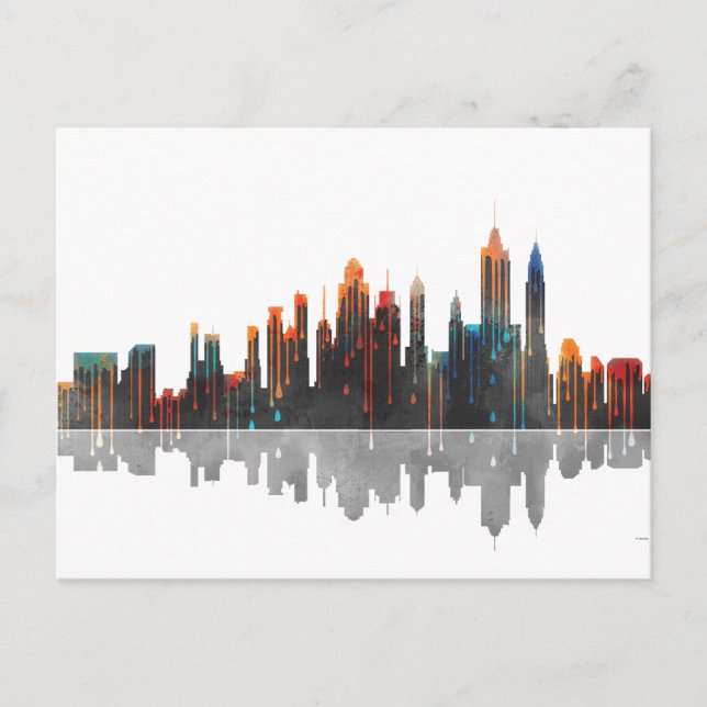 New York New York Skyline Postcard (Front)