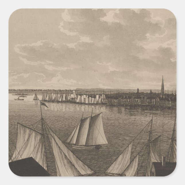 New York, New York Square Sticker (Front)