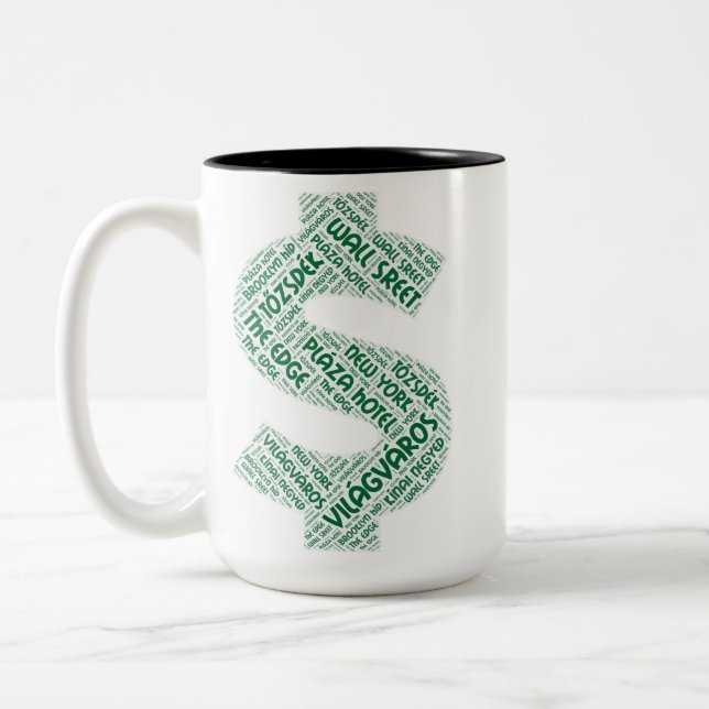 New York, New York Wall Street Two-Tone Coffee Mug (Left)