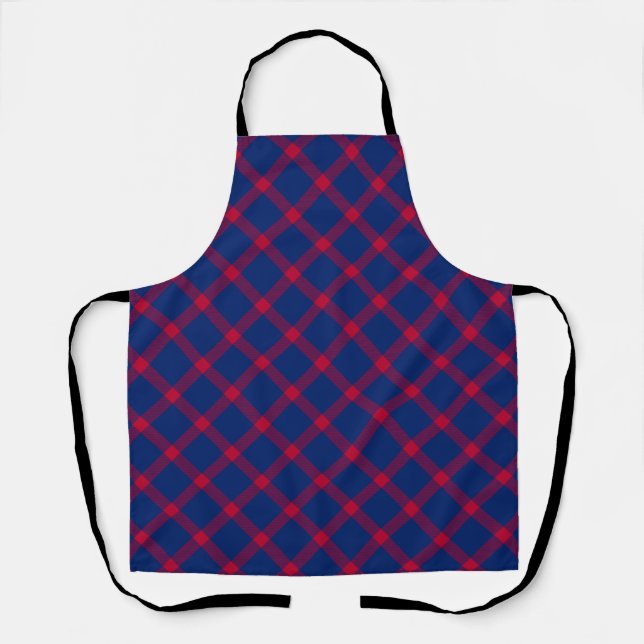 New York NFC Football Team Plaid Apron (Front)