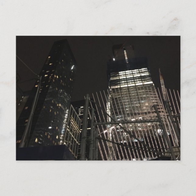 New York Night Downtown NYC Manhattan Postcard (Front)