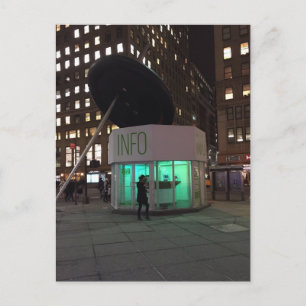 New York Night NYC Garment District Light Postcard