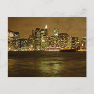 New York Night Postcard