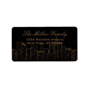 New York Nights Address Label