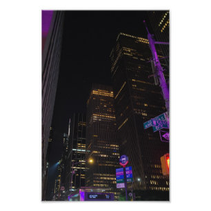 New York Nights – Illuminated Skyline Photography  Photo Print