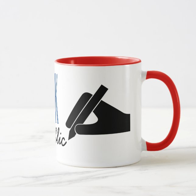 New York Notary Public Poised Pen Mug (Right)