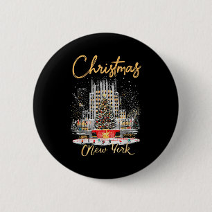 New York Ny Christmas Girl Trip Matching 6 Cm Round Badge