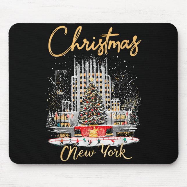 New York Ny Christmas Girl Trip Matching  Mouse Mat (Front)