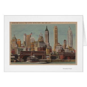 New York, NY - Downtown Skyline from Staten