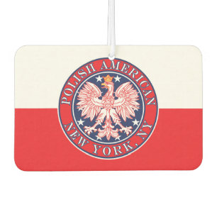 New York NY Polish Eagle Car Air Freshener