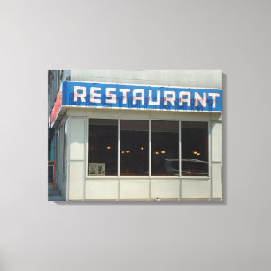 New York, NY Restaurant, Big Apple Canvas Print
