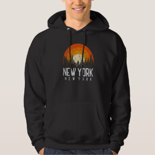 New York NY  Retro Style Vintage 70s 80s 90s City Hoodie