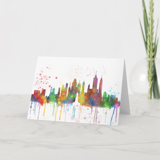 NEW YORK, NY SKYLINE - Greeting card (Front)