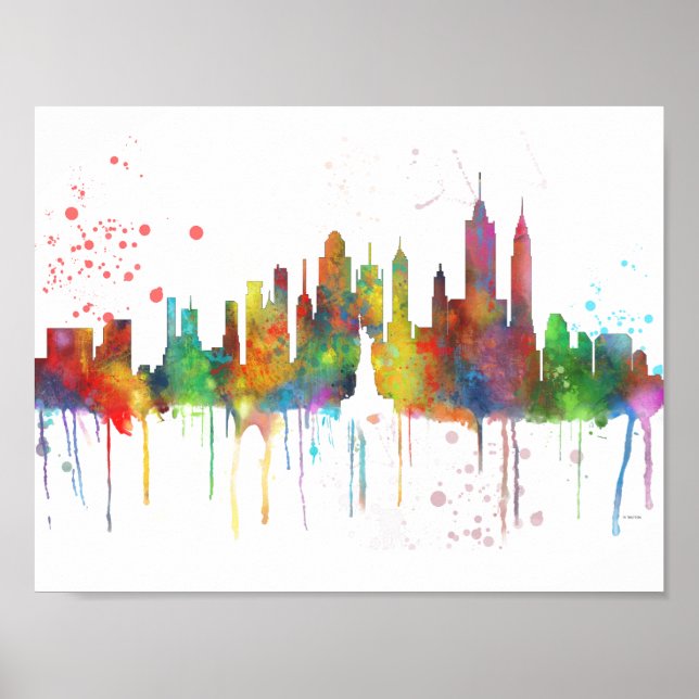 NEW YORK, NY SKYLINE - Poster (Front)