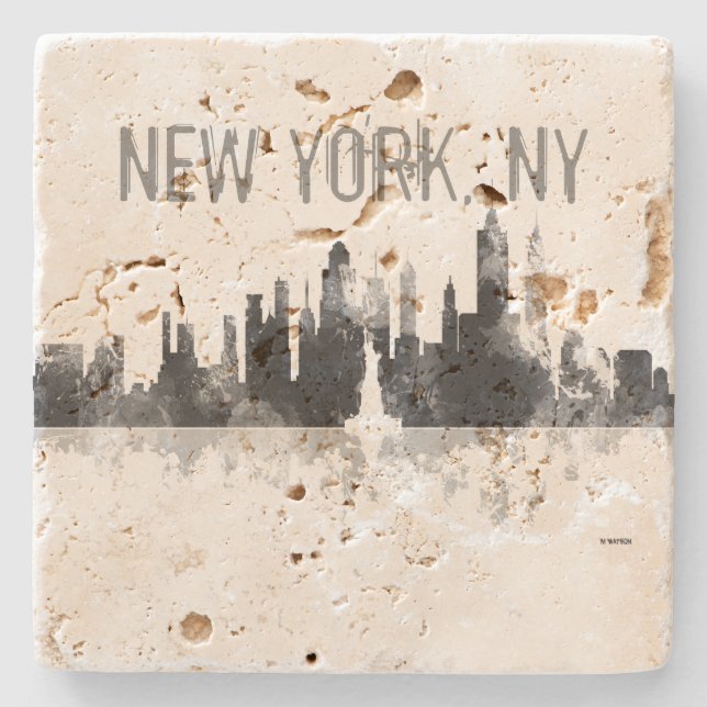 NEW YORK, NY SKYLINE STONE COASTER (Front)