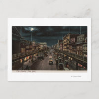 New York, NY - The Bowery - Night Scene