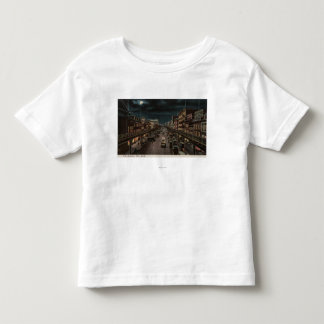 New York, NY - The Bowery - Night Scene Toddler T-Shirt