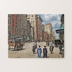 New York, NY – Up Fifth Avenue From 28th St c1905 Jigsaw Puzzle