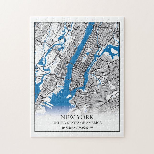New York NY USA United States Travel City Map Jigsaw Puzzle (Vertical)