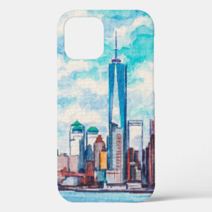 New York, NY, USA. Views on big city skyscrapers.  iPhone 12 Case